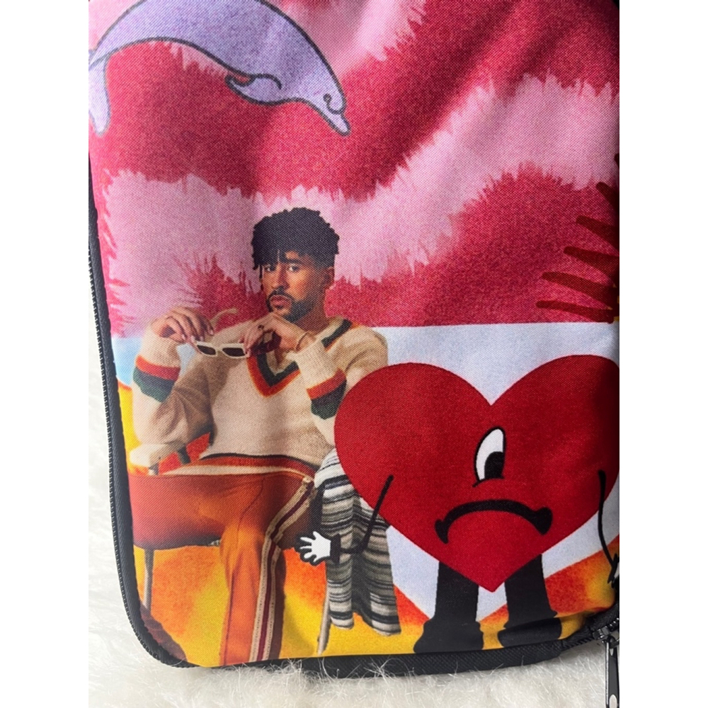 Hip-Hop Durable Neoprene Lunch Tote Bags For Beach - Bad Bunny Rapper - Picture 4 of 12